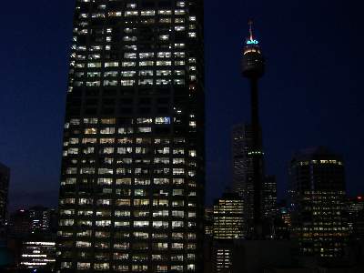 アパートからの夕景 - シドニータワー